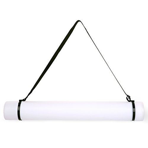 TRANSON Durable Poster Storage Tube with Straps 24"-40" Extendable for Blueprints, Artwork, Maps, Posters Color White - Image 1
