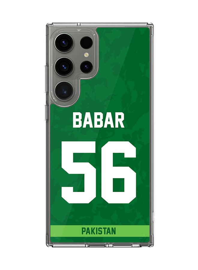 Stylizedd Classic Clear Case for Samsung Galaxy S23 Ultra ,Hybrid Soft Cover [ Designed for Samsung Galaxy S23 Ultra ] - Team Pakistan Babar Azam, Jersey No 56 - Image 1