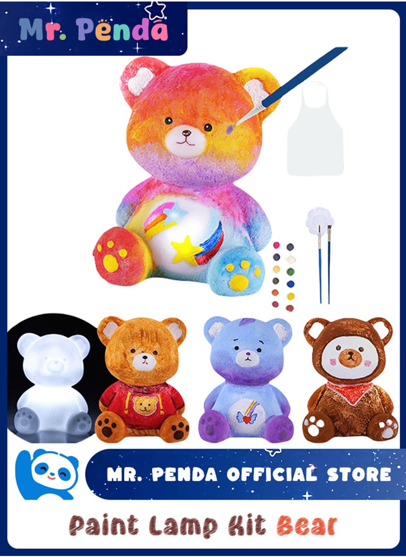Mr. Penda Paint Your Own Bear Lamp Kit, Art Supplies Arts and Crafts Kit, Painting Kit for Kids, Bear Toys for Boys Girls and Kids, Girls Boy Birthday Gift  - Image 1