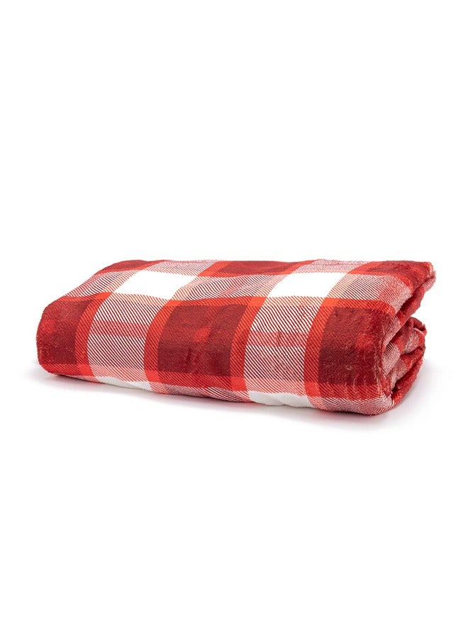 Mintra بطانية عيد الميلاد 130X180 سم - مت 체크ّرد أحمر - Image 1