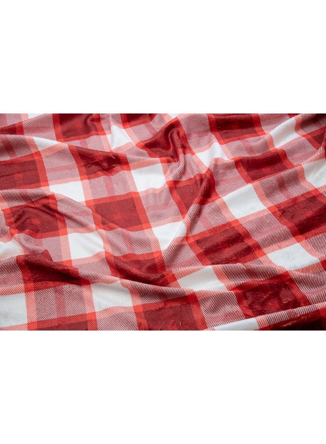 Mintra بطانية عيد الميلاد 130X180 سم - مت 체크ّرد أحمر - Image 2