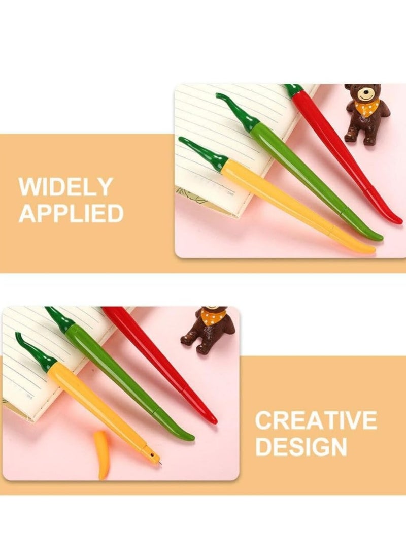 Generic 3 pc Chili Pepper Shaped Neutral Pen Student Stationery Fine Tip Pen Student Writing Pen Children's Signature Pen  - Image 5