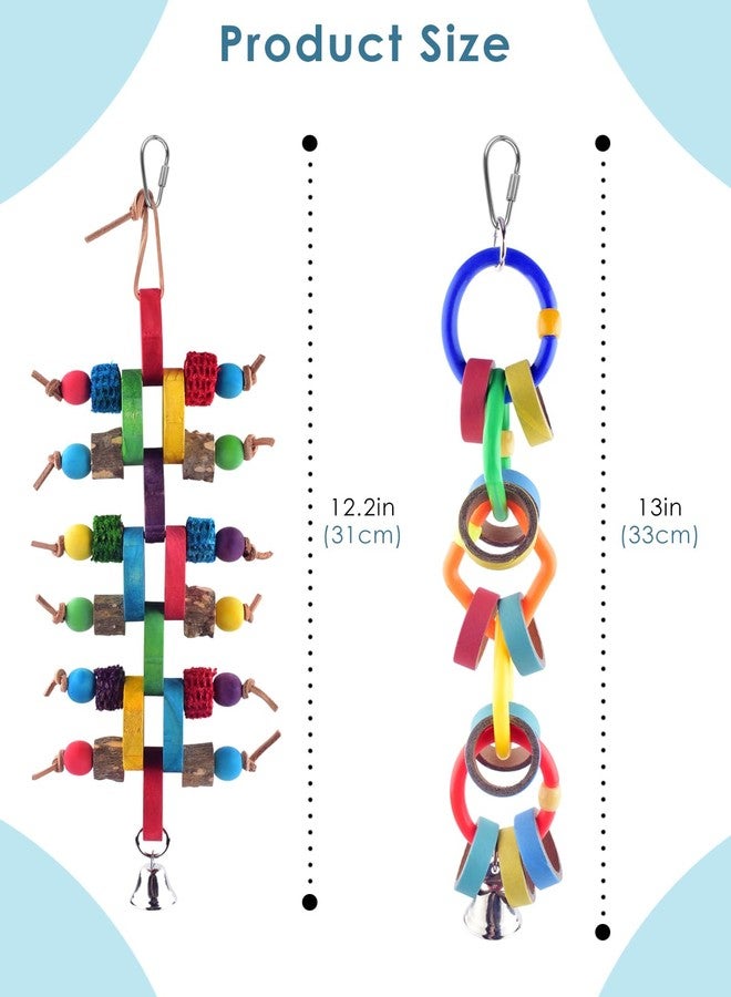 Bissap 2 PCS Bird Chew Toys, Multicolored Bagel Cascade Bird Parrot Toy Biting Paper Cardboard Olympic Rings Conures Toys for Amazon Cockatiels Cockatoos Macaws and Similar Sized Pet Birds - Image 2