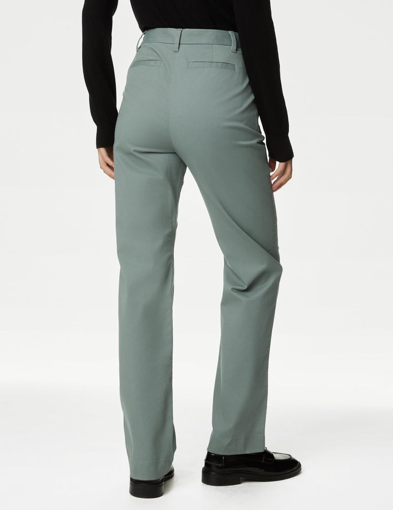 Marks & Spencer Cotton Rich Straight Leg Chinos - Image 4
