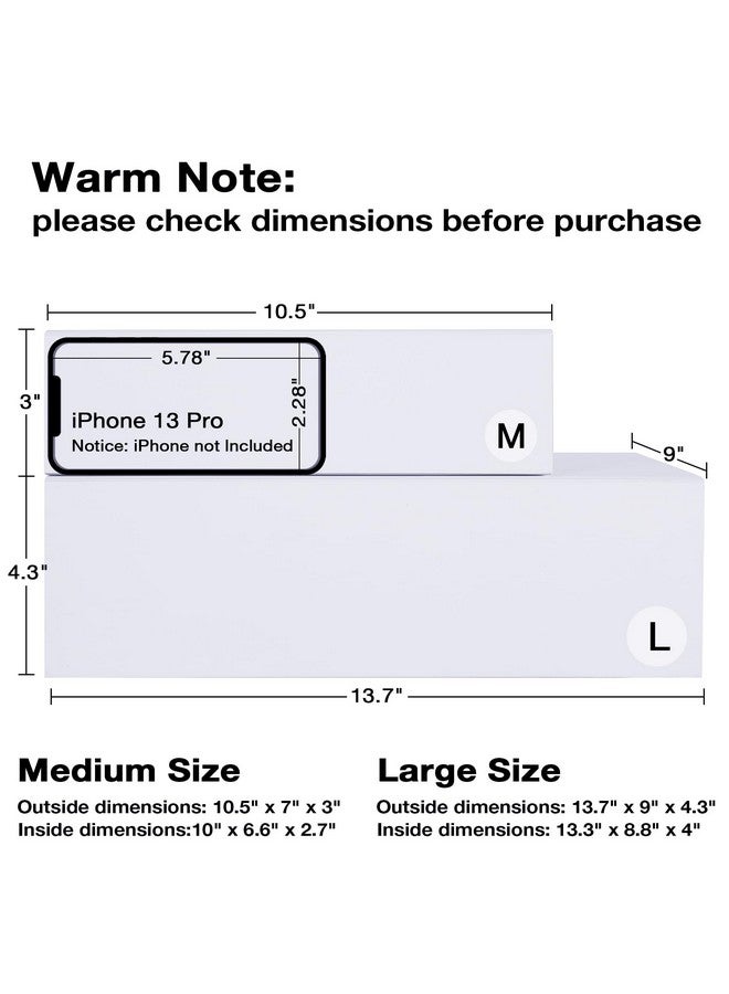 Aimyoo White Collapsible Gift Box With Magnetic Closure Lids 10.5X7X3 In Bridesmaid Groomsman Proposal Boxes Rectangle Storage Box 3 Pack - Image 2