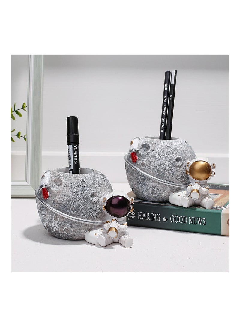 KASTWAVE Astronaut Pen Holder, for Kids Astronaut Pen Organizer Fairy Figure Pen Holder, for Desk Decoration, Back to School Gift, for Kids (Purple) - Image 5