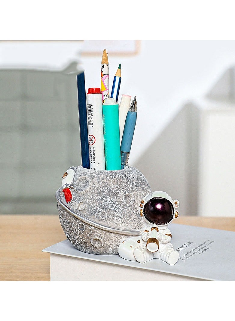 KASTWAVE Astronaut Pen Holder, for Kids Astronaut Pen Organizer Fairy Figure Pen Holder, for Desk Decoration, Back to School Gift, for Kids (Purple) - Image 2