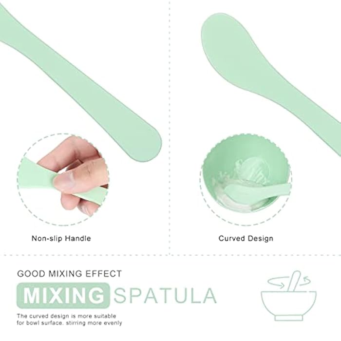 Plazuria Face Mask Mixing Bowl Set, 5 in 1 DIY Facemask Mixing Tool Kit with Facial Mask Bowl Stick Spatula Silicone Face Mask Brush & Premium Soft Face Brushes - Image 5