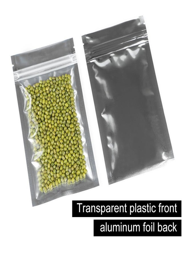 GooGou Resealable Zip Mylar Bag Food Storage Aluminum Foil Bags Smell Proof Pouches 100pcs(5.11x7.87 in) - Image 3
