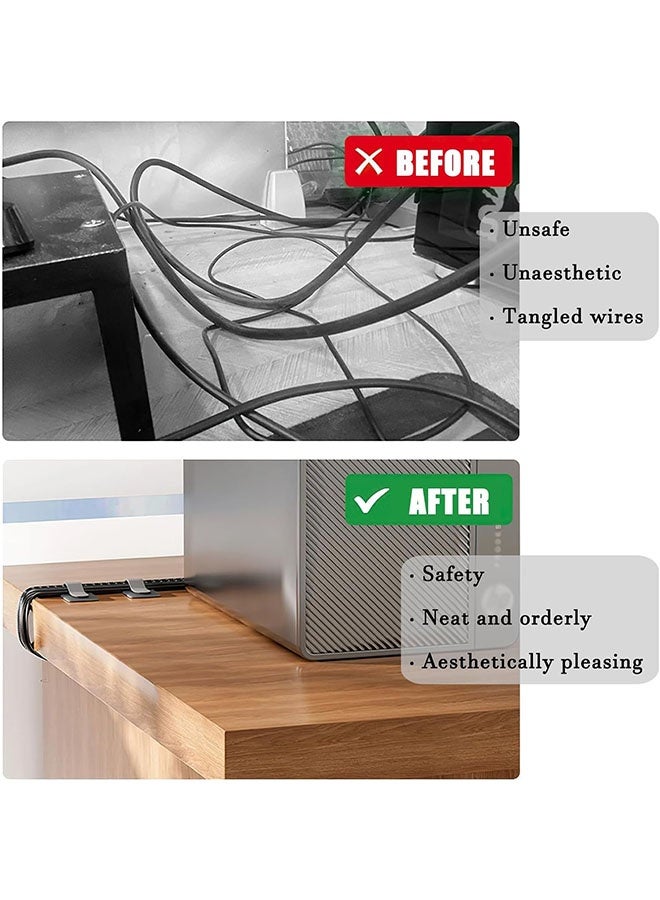 3M 50-Pack Reusable Cable Ties – Self-Adhesive Hook & Loop Cord Organizer Clips – Wire Management for Home, Office, Kitchen, Outdoor Lights - Image 4