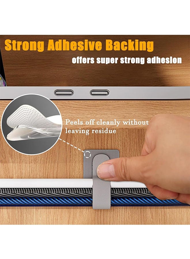 3M 50-Pack Reusable Cable Ties – Self-Adhesive Hook & Loop Cord Organizer Clips – Wire Management for Home, Office, Kitchen, Outdoor Lights - Image 5