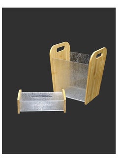 Wooden/transparent wavy