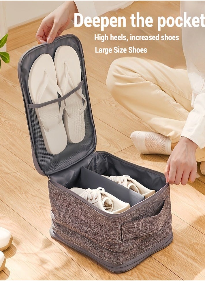 Multi-layer shoe box storage bag - Travel shoe storage bag with 4 pockets, foldable and durable design - Space-saving luggage accessories (ideal Dubai travel essentials) - pzsku/ZAD015191D3F428FAD665Z/45/_/1740489851/e0180b0f-fe43-4885-babb-5af060863def