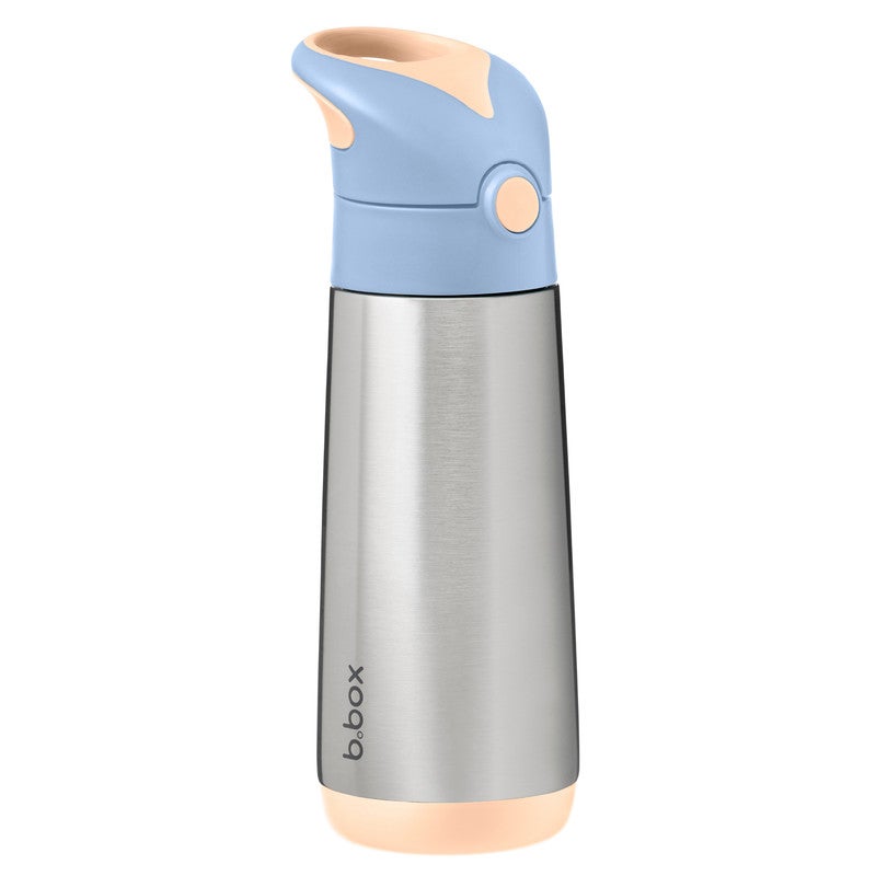 b.box Insulated Drink & Kids Water Bottle | Insulated Double Wall Stainless Steel | Keeps Drinks Cold up to 15hrs, Warm up to 8hrs | 500ml/16.9(feeling peachy)