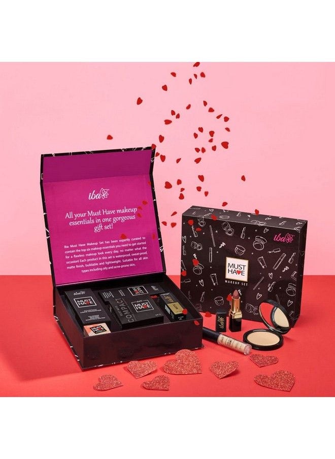Iba Must Have Makeup Set (Fair) Waterproof Foundation Concealer Matte Compact Lip & Cheek Tint Matte Lipstick Smudge Proof Kajal  - Image 4
