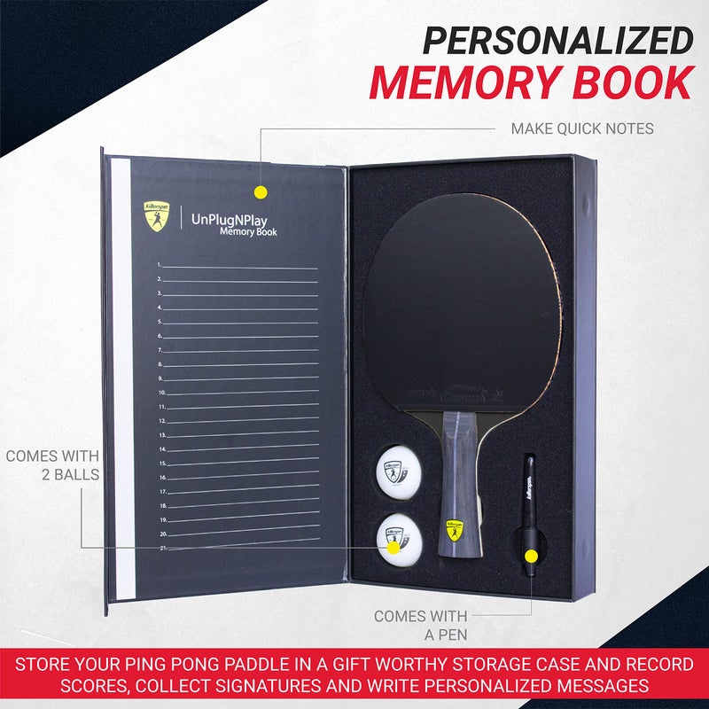 Killerspin Impact D5 Ping Pong Paddle, Table Tennis Racket, Table Tennis Equipment for Intermediates, Table Tennis Paddle with Wood Blade, Black - Image 5