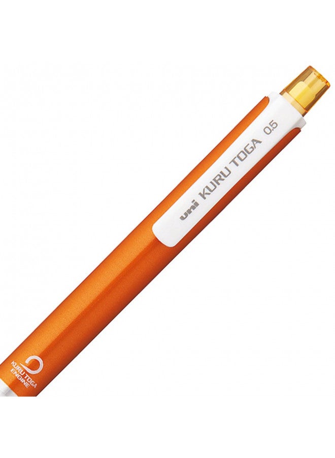 Uni قلم رصاص ميكانيكي يوني كورتوجا قياسي، 0.5 مم، برتقالي (M54501P.4) - Image 3