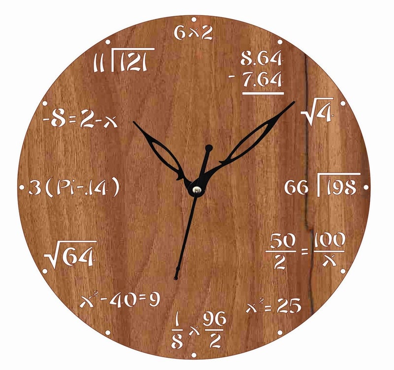 ADK Wooden MDF Wall Clock Trendy Fancy Antique Design Silent Battery Operated Ticking Movement Clock No Frame for HomeKitchenOffice 119 - Image 1