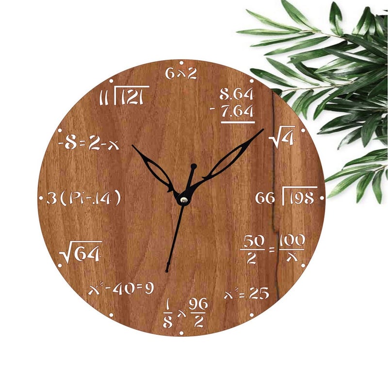 ADK Wooden MDF Wall Clock Trendy Fancy Antique Design Silent Battery Operated Ticking Movement Clock No Frame for HomeKitchenOffice 119 - Image 3