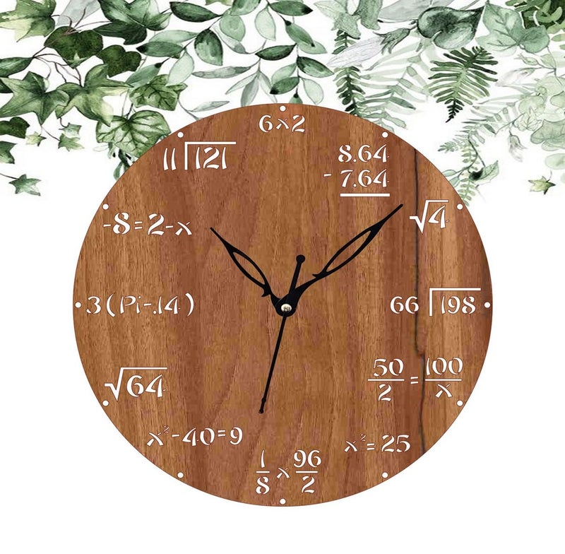 ADK Wooden MDF Wall Clock Trendy Fancy Antique Design Silent Battery Operated Ticking Movement Clock No Frame for HomeKitchenOffice 119 - Image 5