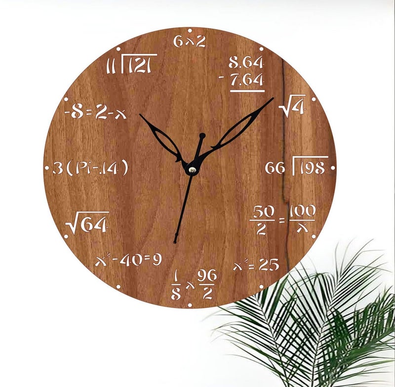 ADK Wooden MDF Wall Clock Trendy Fancy Antique Design Silent Battery Operated Ticking Movement Clock No Frame for HomeKitchenOffice 119 - Image 4