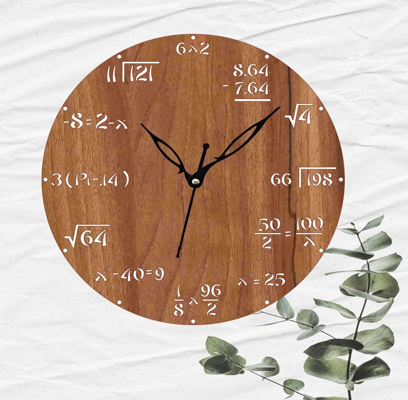 ADK Wooden MDF Wall Clock Trendy Fancy Antique Design Silent Battery Operated Ticking Movement Clock No Frame for HomeKitchenOffice 119 - Image 2