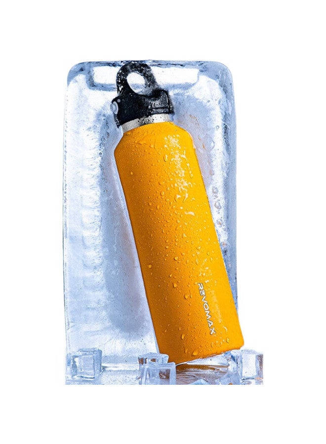 Revomax Car Thermos Cup, Large Capacity, 316 Stainless Steel, Keeps Hot And Cold, Water Bottle For Men And Women, Sunflower Yellow, 592Ml - Image 2