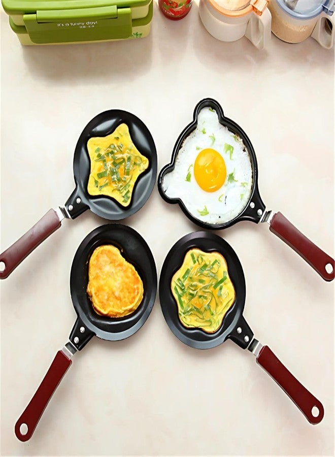 LASALE Creative Breakfast - Non Stick Mini Pancake, Uttapam & Omelette Frying Pan for Breakfast, Fun Frying Pan with Molds (Smile) - Image 4