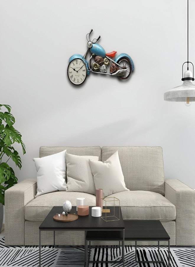 RHD Bike Time Metal Abstract/Wall Sculpture/Wall Hanging/Wall Art Multicolor for Home Decoration/Living Room/Office/Cafe (Turquoise)(28X2X18 IN) - Image 4
