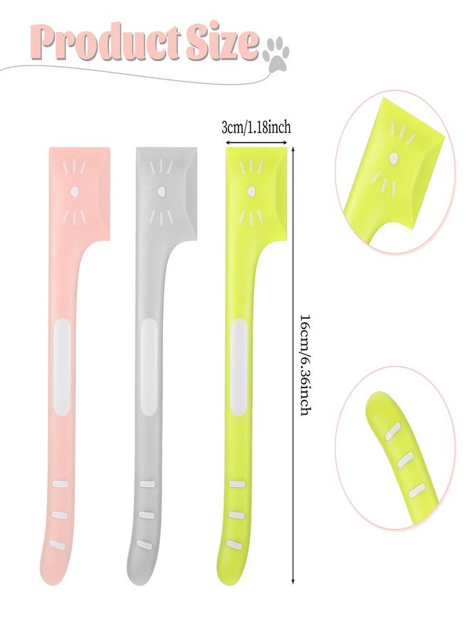 Dimeho 6 Pcs Pet Food Can Spoon Cat Wet Food Spatula Pet Food Mixing Spoons Set Dog Food Can Supplies Food Canned Scoop for Dogs and Cats Can Feeding (Pink, Grey, Green) - Image 2
