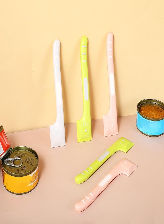Dimeho 6 Pcs Pet Food Can Spoon Cat Wet Food Spatula Pet Food Mixing Spoons Set Dog Food Can Supplies Food Canned Scoop for Dogs and Cats Can Feeding (Pink, Grey, Green) - Image 3