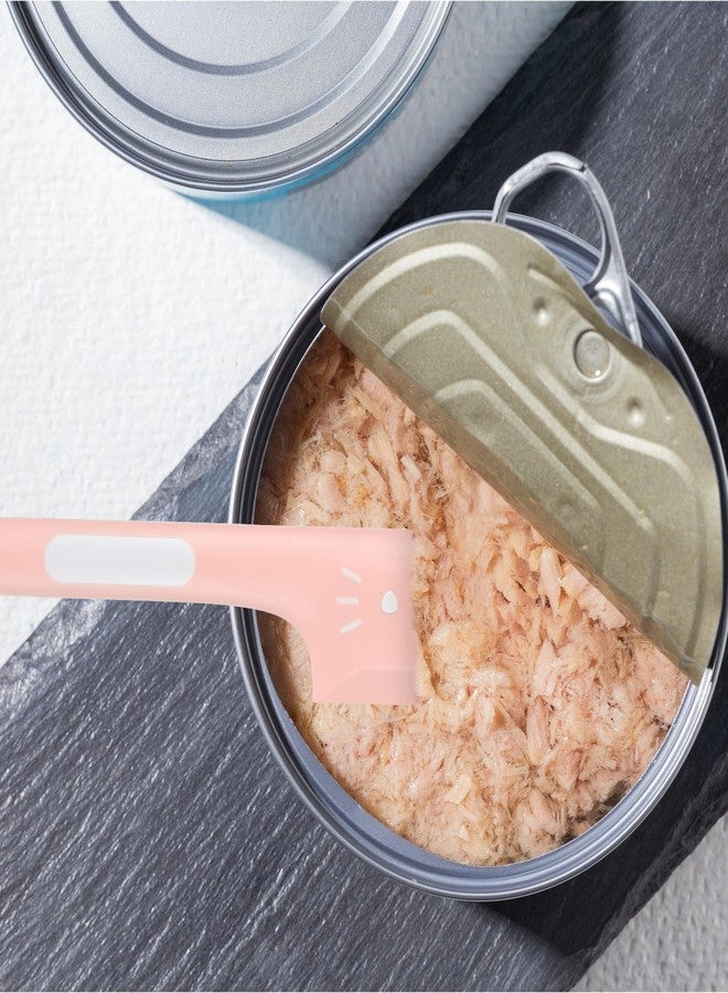 Dimeho 6 Pcs Pet Food Can Spoon Cat Wet Food Spatula Pet Food Mixing Spoons Set Dog Food Can Supplies Food Canned Scoop for Dogs and Cats Can Feeding (Pink, Grey, Green) - Image 5