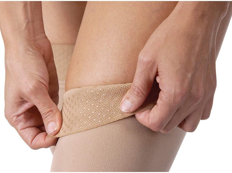JOBST Relief 20-30 mmHg Compression Socks  Thigh High with Silicone Band  Beige  Small - Image 2