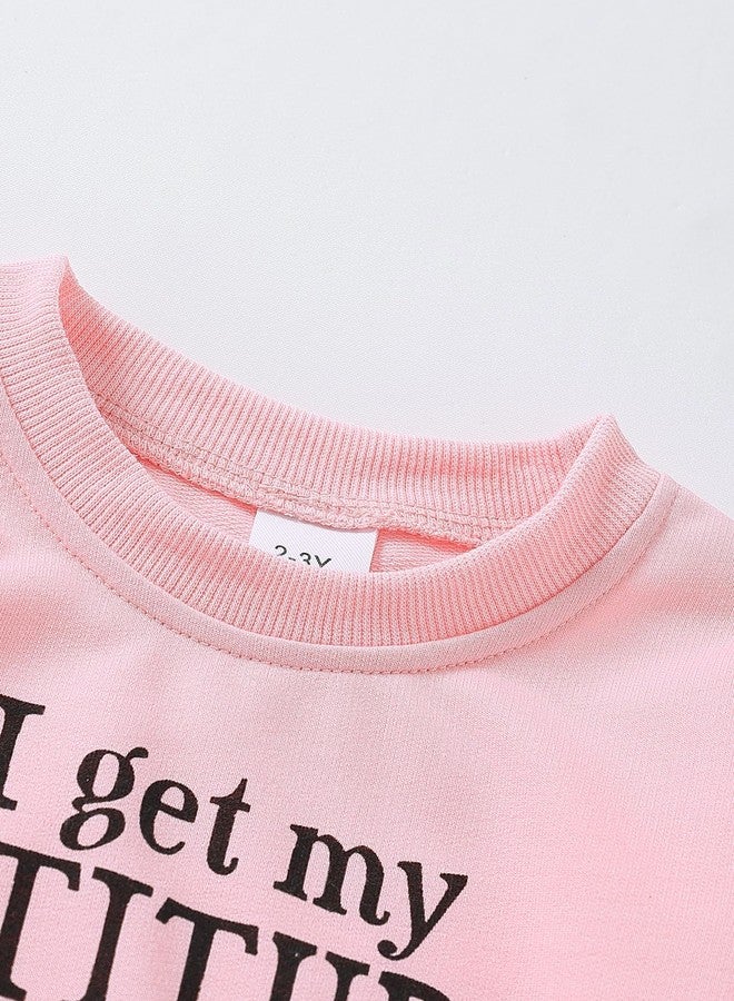 Yvowming Toddler Girl Clothes Kids Long Sleeve Sweatshirt & Camouflage Pants Baby Girl Fall Outfits Winter Sweatsuit (Pink, 3-4T) - Image 4