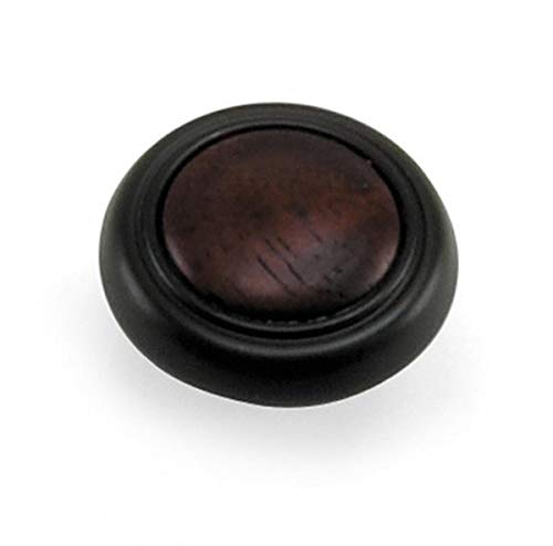 Laurey 15463 First Family 1-1/4-Inch Diameter Knob, Black with Cherry Insert - Image 4