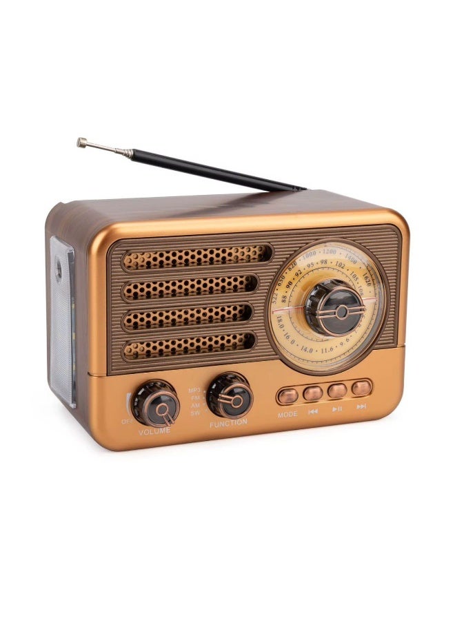 راديو يشتغل بـ FM / USB / كارت ميموري / بلوتوث/كشاف فيه بطارية قابلة للشحن ومقبض أنيق للتنقل - Image 1