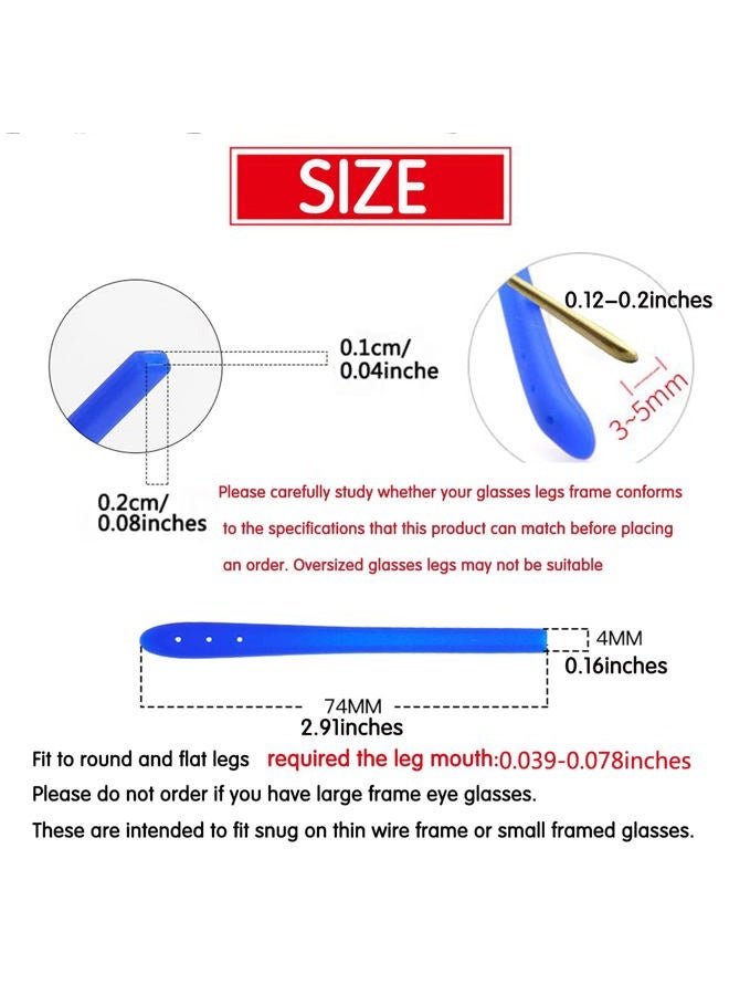 KECHIO Temple Tips for Eyeglass Anti Slip Glasses Ear Grip Pieces Tube Sleeve Comfort Glasses Arm Replacement for Thin Metal Eyeglass 6Pairs,Black - Image 2
