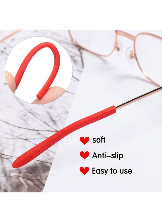 KECHIO Temple Tips for Eyeglass Anti Slip Glasses Ear Grip Pieces Tube Sleeve Comfort Glasses Arm Replacement for Thin Metal Eyeglass 6Pairs,Black - Image 3
