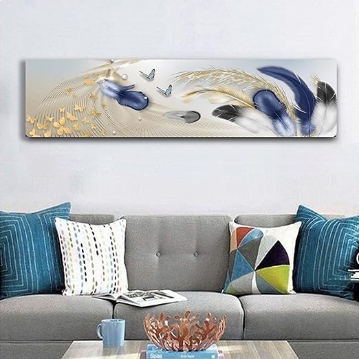 Shreeshann Rainbow Butterflies And Bird Feather Printed Air Conditioning Dust Cover Folding Designer Ac Cover for Indoor Split Ac 1.5 ton (97 x 31 x 21 .5cm ) - Image 3