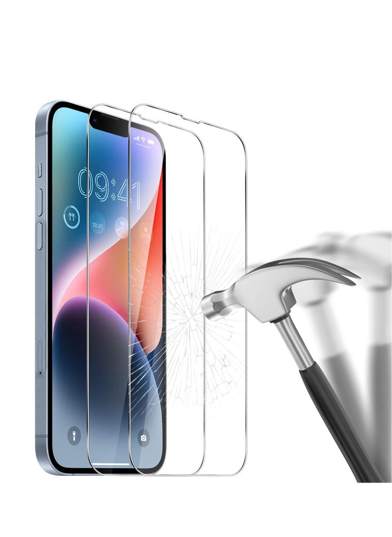 BORTONY Pack of 2 Screen Protector Compatible with 14 Plus/13 Pro Max 6.7" Tempered Glass 9H Hardness [HD Clear] [Anti-Scratch] [Bubble Free] For Apple iPhone 14 Plus/13 Pro Max  - Image 4