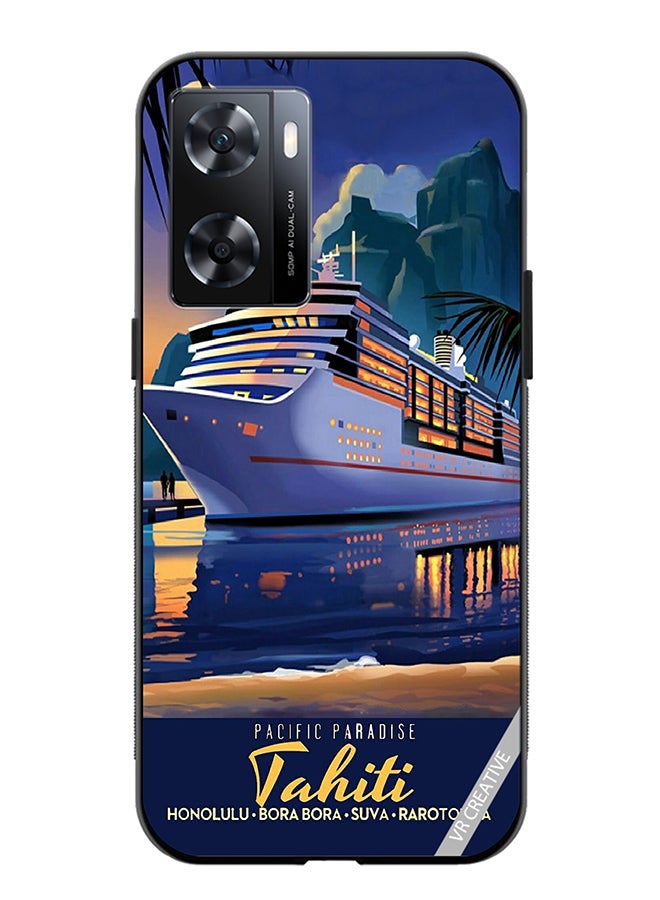 VR CREATIVE Protective Case Cover For Oppo A57/A77s Pacific Paradise Design Multicolour - Image 1