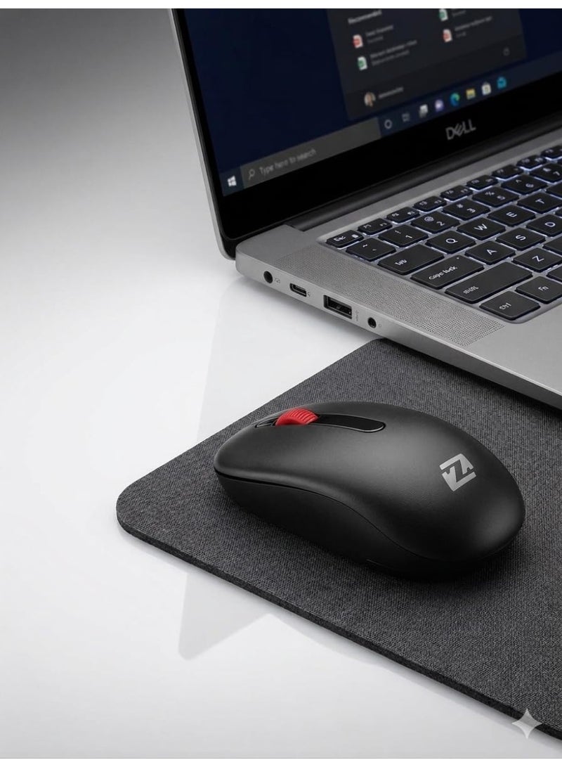 zeru High-resolution wireless optical mouse (1200 DPI) - Ergonomic design with a 10-meter range and battery-saving technology - Compatible with all laptops and computers - Image 4