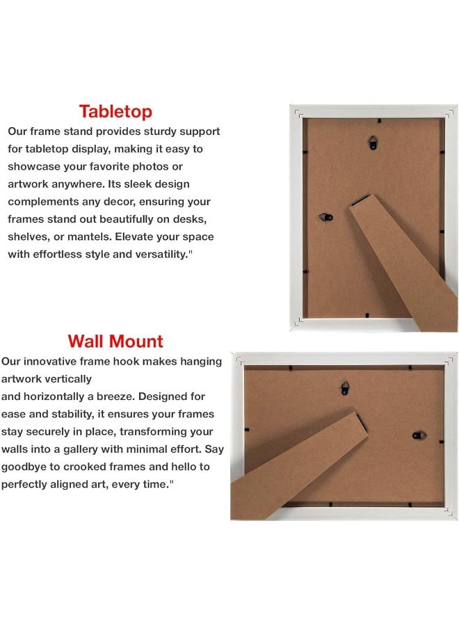 DECORHILLS FRAMES & DECOR A4 Certificate – Real Glass Protector, PVC, Wall Mount Tabletop Display, White, Size 25x33.8cm Pack of 4 - Image 5
