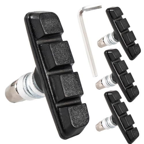 Chooee Bike V-Brake Pads, Bicycle 55mm Brake Blocks Set, 2 Pairs Universal Brake Shoes, Black - Image 3