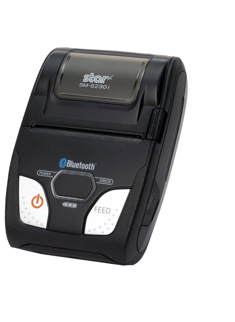 Star Micronics SM-S230i Compact and Portable Bluetooth/USB Receipt Printer with Tear Bar - Supports iOS, Android, Windows