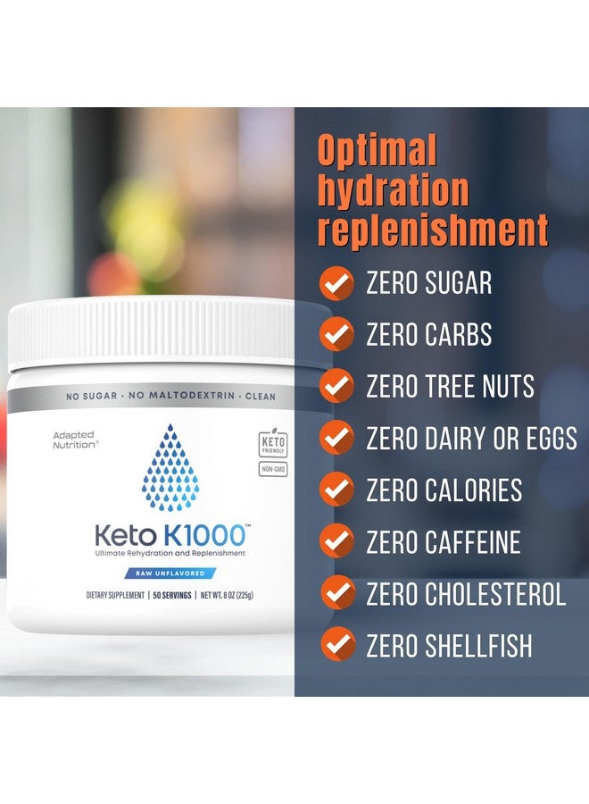 Hi-Lyte Keto K1000 Electrolyte Powder | Unflavored | Hydration Supplement Drink Mix | Boost Energy & Beat Leg Cramps | No Sugar, Stevia, Maltodextrin | 50 Servings - Image 3