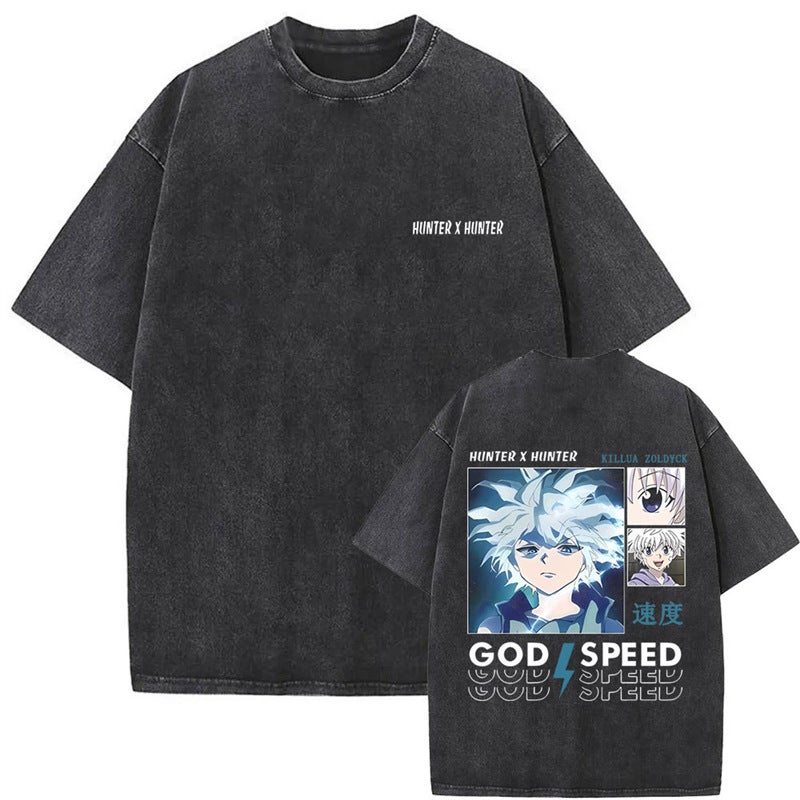 Washed Vintage Anime Hunter X Hunter Gon Freecss Killua Zold - Image 1