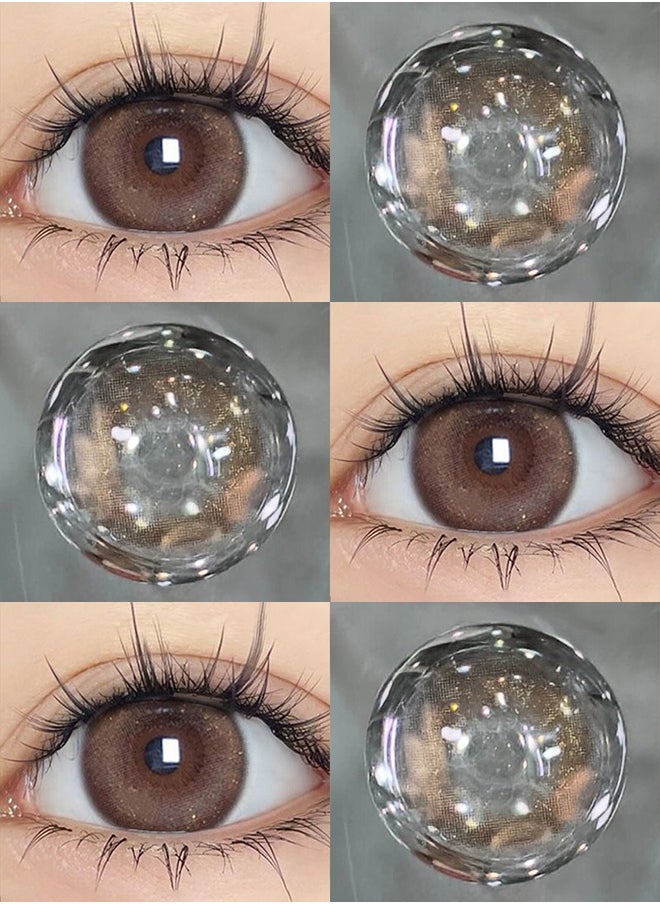 Mill Creek - Contact Lenses Colored MILLCREEK Can be Used for 12 Months Brown Lens - Image 1