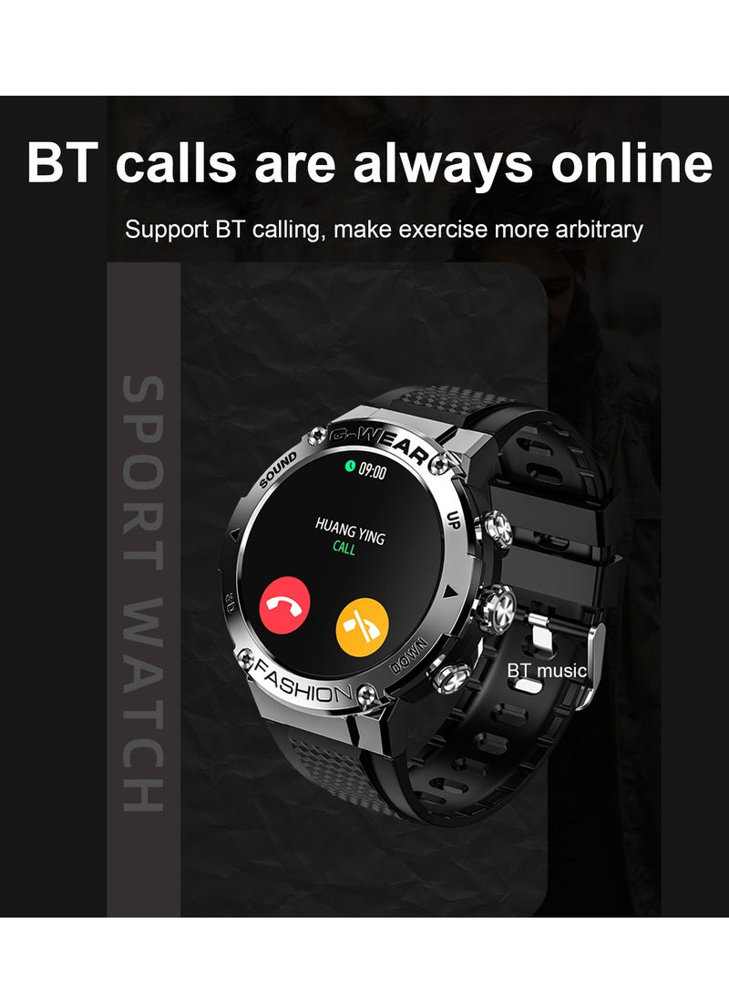 LOKMAT - LOKMAT  ATTACK 5 Smart Sports Watch 1.32'' TFT Full-Touch Screen 360*360 High Resolution BT Call Health Monitor 13 Sports Modes IP67 Waterproof - Image 1