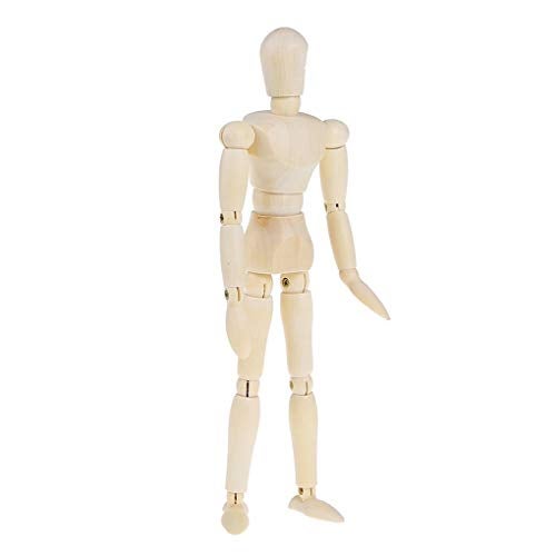Holiberty 12 Inch Artists Wooden Manikin Flexible Jointed Mannequin Body Human Figure Articulated Model Wood Male Mannequin Doll for Home Office Desk Decoration Sketching Drawing Painting Supplies - Image 3